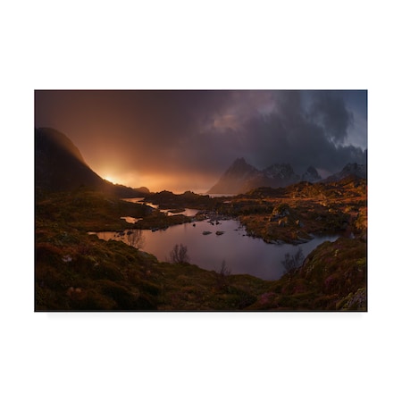 Inigo Cia 'Sunrise Over Lofoten' Canvas Art,16x24